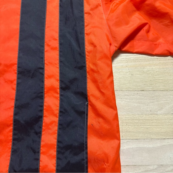 Vintage 90s Great Bear Orange Black Stripe Windbreaker Jacket Mens M Retro - Picture 7 of 15